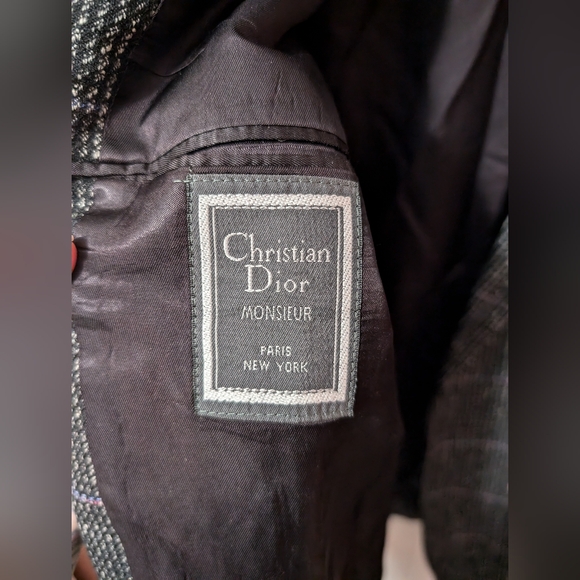 Vintage Christian Dior Monsieur Tweed Blazer Men's 42R - Picture 3 of 6